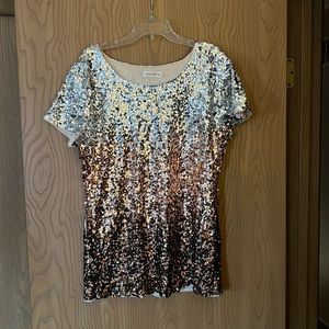 Ombré sequin shirt in XL.
